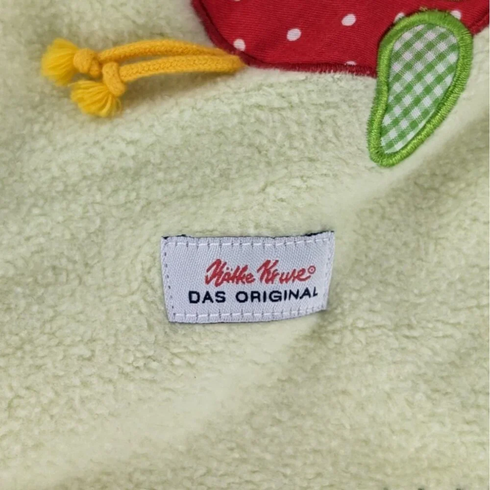 Kathe Kruse Green Fox Lovey Red Polka Dot Owl Baby Security Blanket DAS Original - Picture 4 of 8